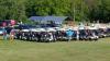 Carts are lined up and ready to go.  Notice the Putting Contest in the back right of the picture.